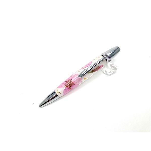 花柄 ボールペン [桜ソメイヨシノ ピンク] パーカータイプ 芯：0.7mm 『Frower Pen