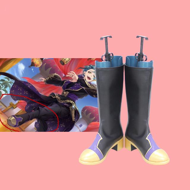 新タイプ追加 激安販売 ツイステッドワンダーランド リドル レオナ エース イデア 全員 式典服 コスプレ靴 ブーツ 靴[CRS2461]