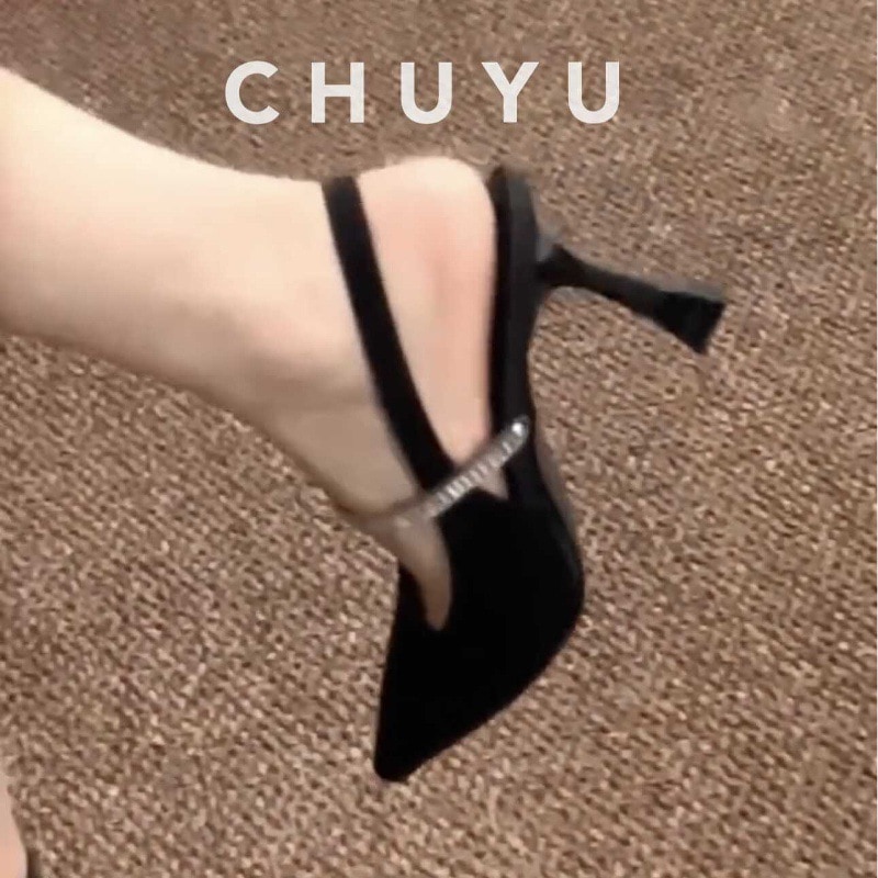 シープスキンの空の黒いハイヒールの女性の気質夏には夏に足を疲れさせず外にデザインソフトシューズを着ています