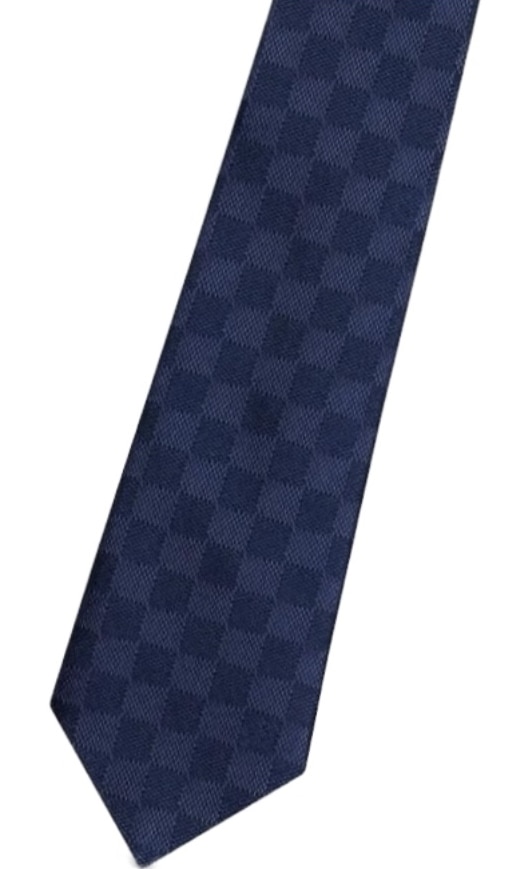 LOUIS VUITTON M78753 ルイヴィトン クラヴァット ダミエ クラシック マリーヌ（ネイビー） ネクタイ シルク 100% 148/8cm