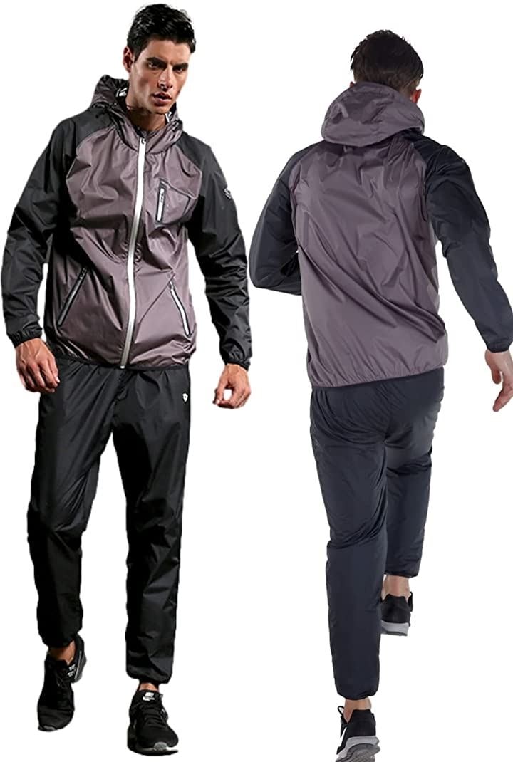 サウナスーツ ダイエット ユニセックス( グレー, M)