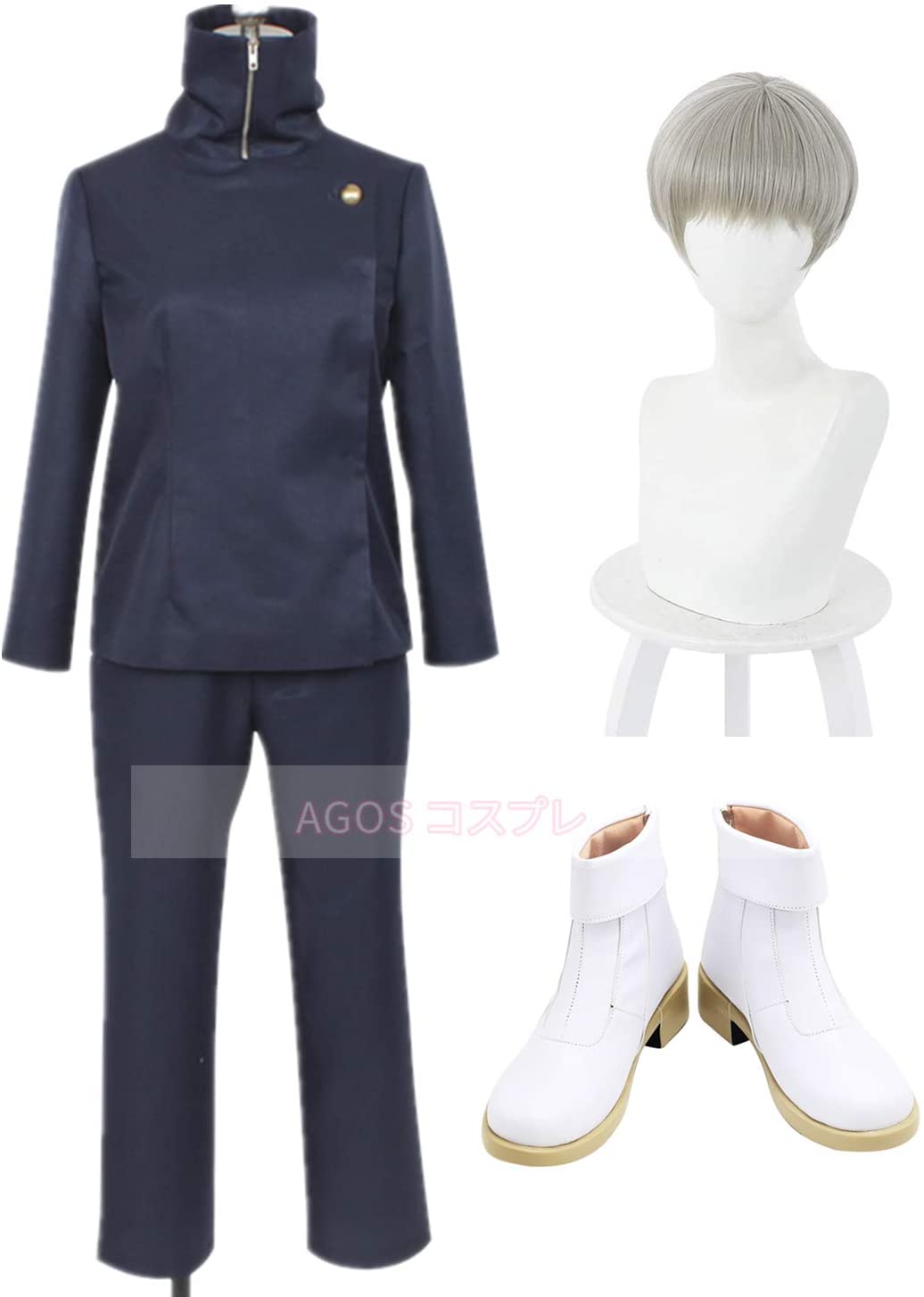 呪術廻戦 コスプレ 制服 狗巻 棘 コスプレ 衣装+靴下+ウィッグ+靴風