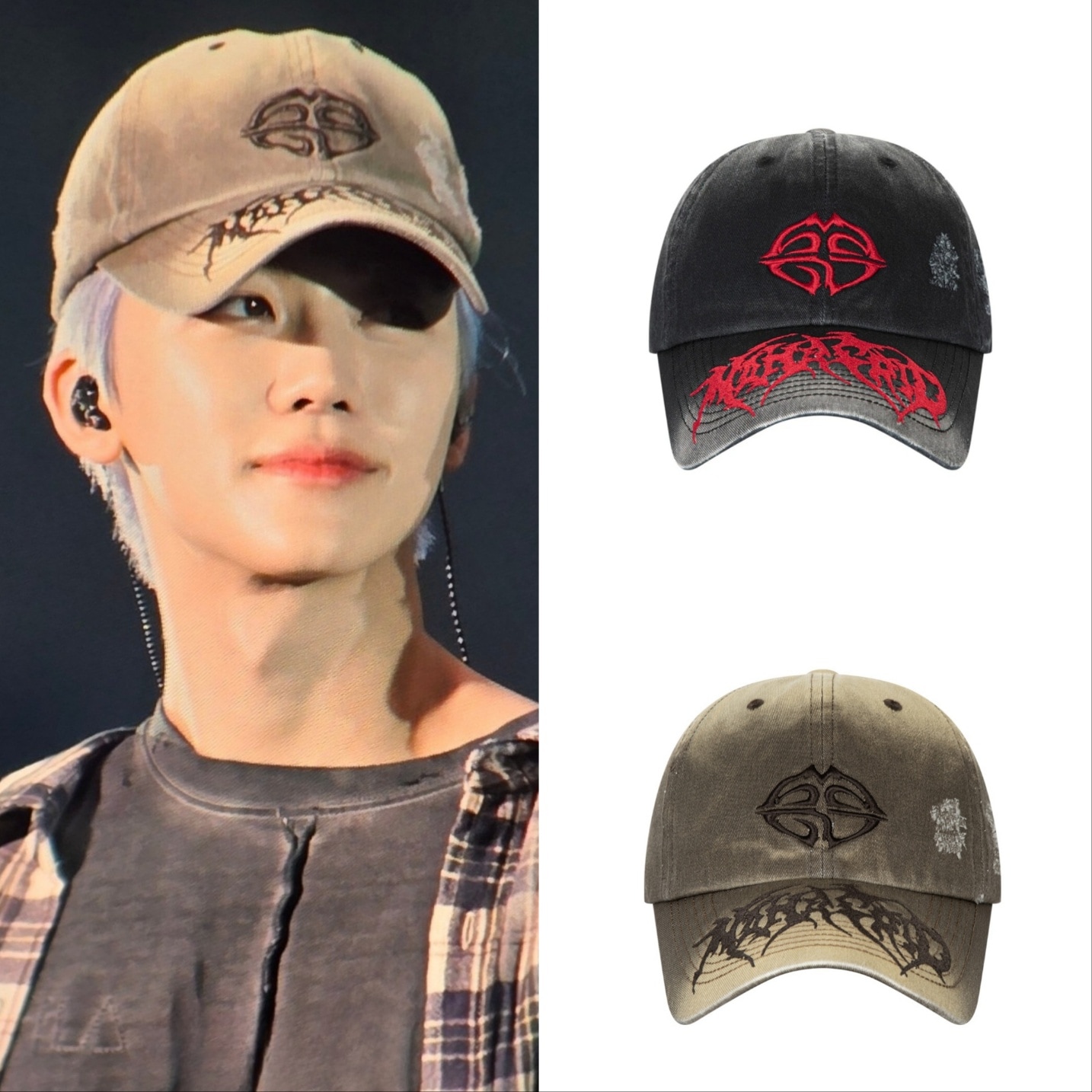 NCTジェミン着用(2色) WASHED METAL LOGO BALL CAP
