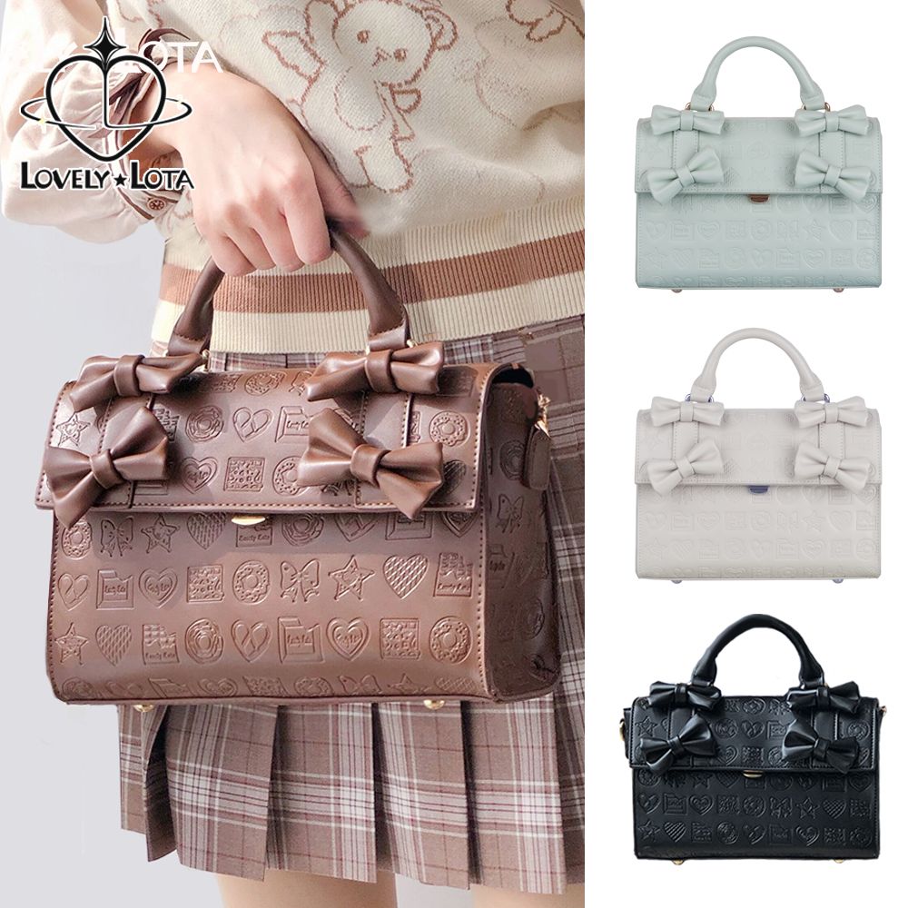 LovelyLotaオリジナル巧甜心エンボスチョコレートボストンバッグ