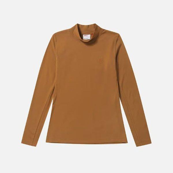 女性モックネック長袖Tシャツ W243002GTL92DCM