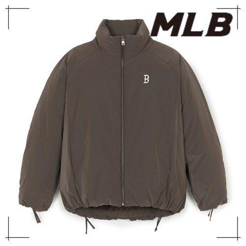 MLB公式 ダウン Womens Basic Matte Glossy Shirring Weight Short Padded BOS (Brown) 29,445円