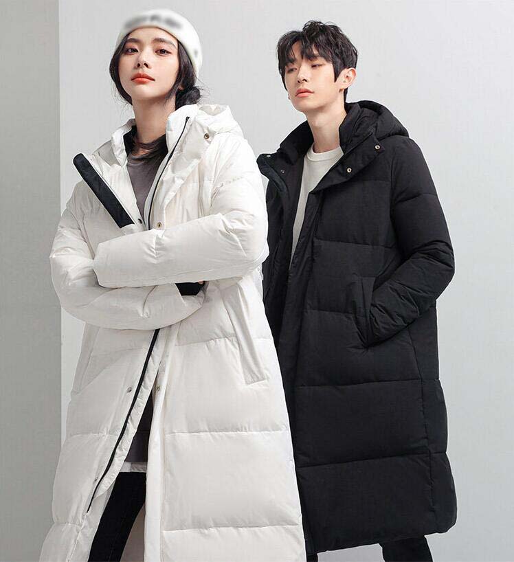 ダウンコート ペアルック ダウンジャケット 上品 メンズ カップル 男女兼用 お揃い ロングコート フード付き メンズコート レディースダウンコート ジャケット 中綿コート 大きいサイズ アウター ビ