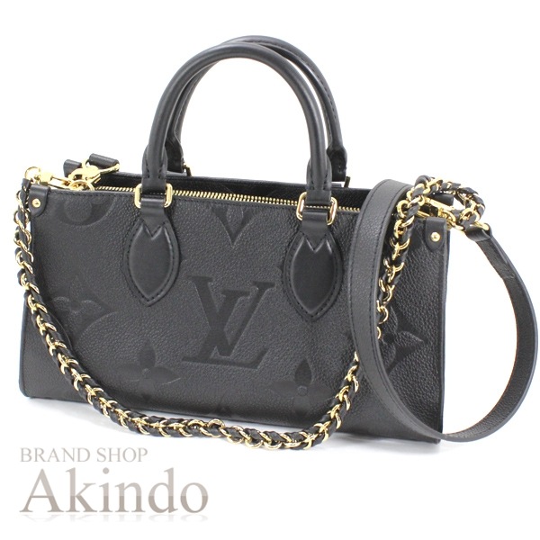 【未使用】ルイヴィトン ハンドバッグ オンザゴー EW LV ロゴ レザー 本革 アンプラント ジャイアント ブラック 黒 3Way ショルダーバッグ M23640 レディース LOUIS VUITT