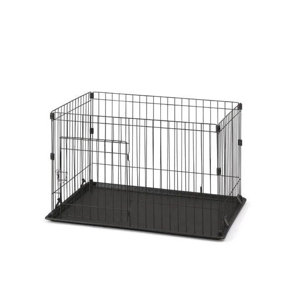 アイリスオーヤマ システムサークルトレー付 P-STN-550 マットブラウン 犬 猫 ケージ ゲージ お手入れが簡単 犬 サークル ペットサークル