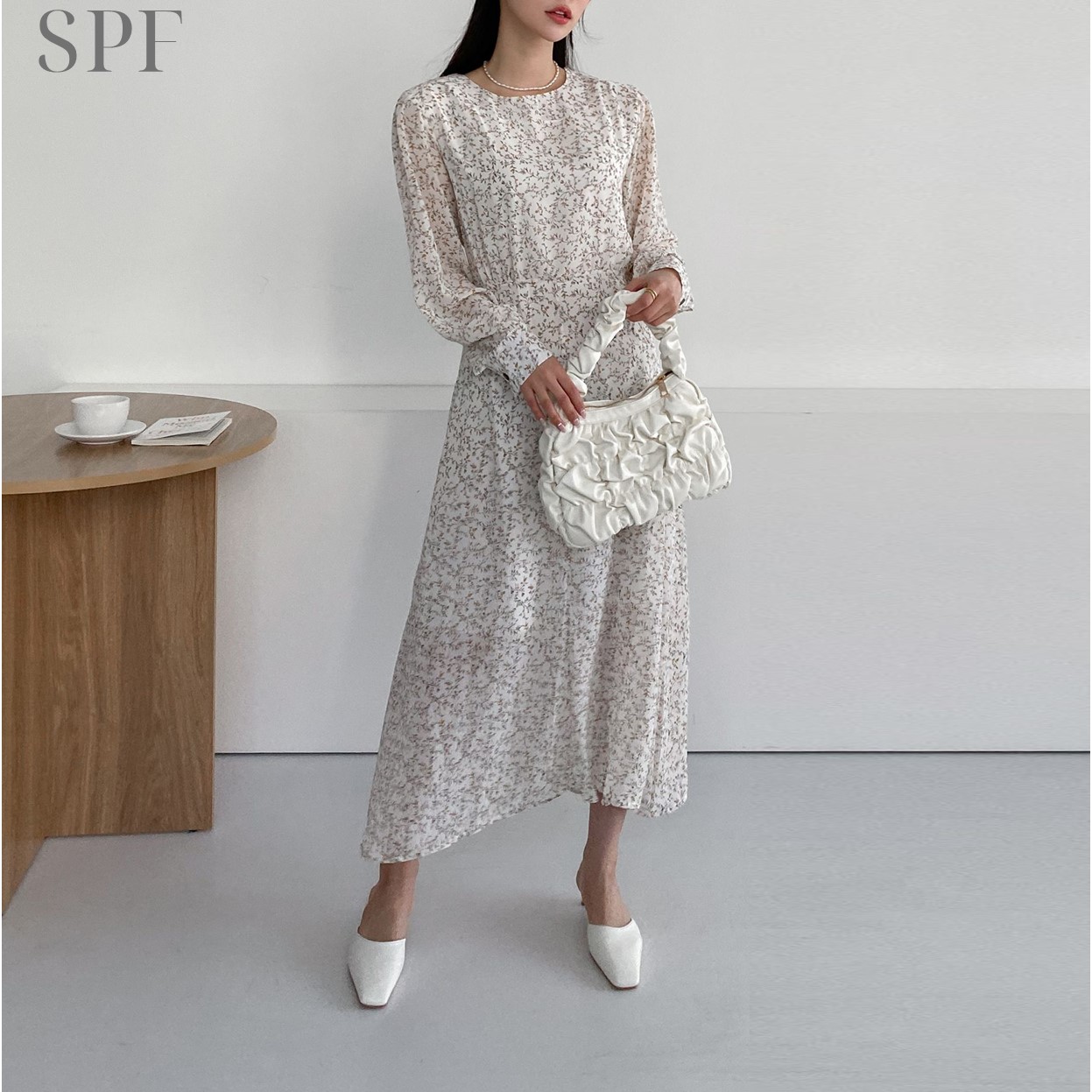 買い誠実 長袖 ロングワンピース 花柄 きれい おしゃれ 上品大人ワンピース 韓国ファッション79728804 長袖ロング・マキシ丈ワンピ カラー:黒  - aegis.qa