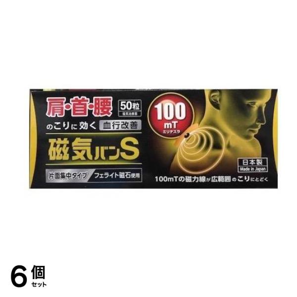 デルガード 磁気バンS 100mT 片面集中タイプ 50粒 6個セット