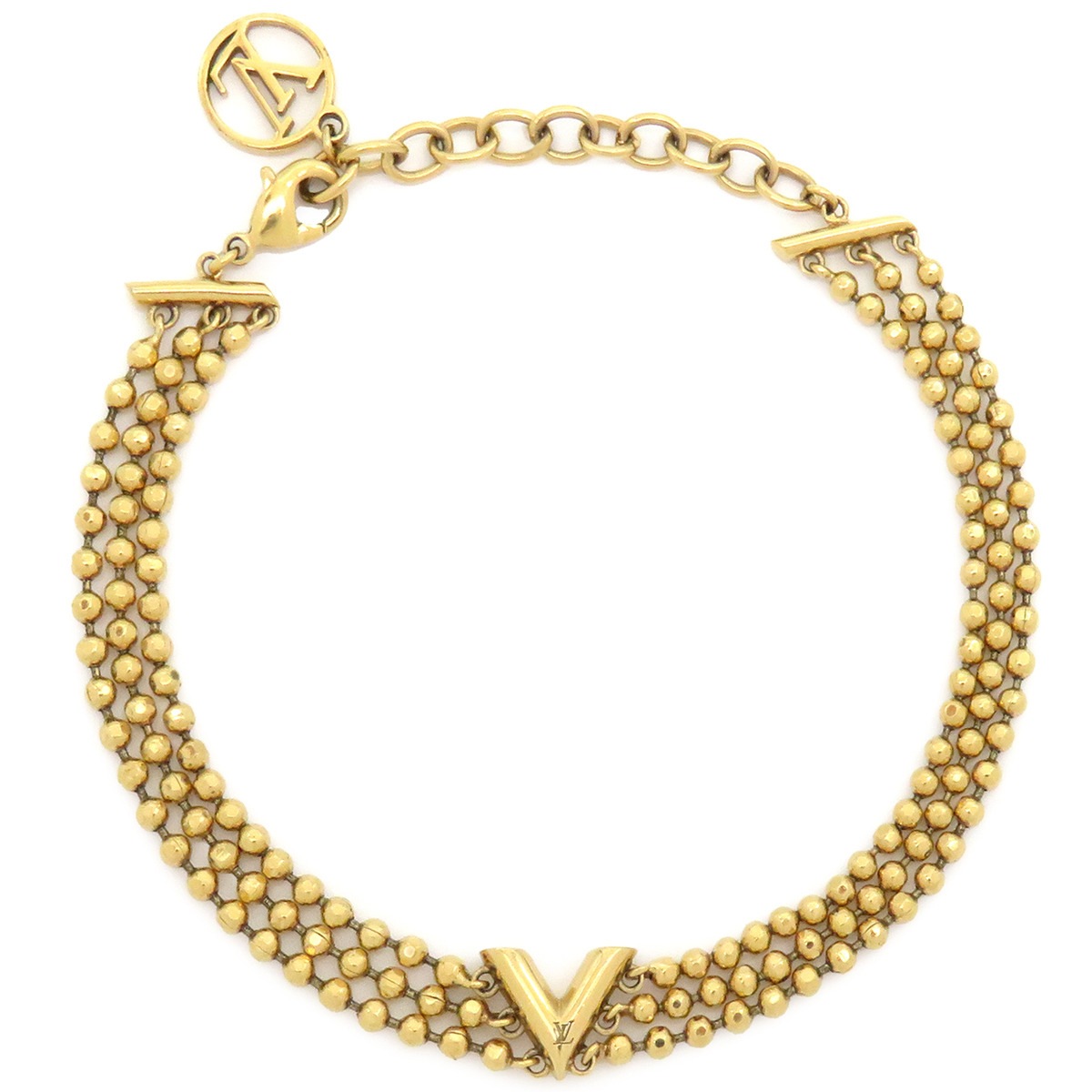 ルイヴィトン LOUIS VUITTON ブレスレット ブラスレ エセンシャル V スキン GP ゴールド M00636 VA1292 【保存袋】【中古】
