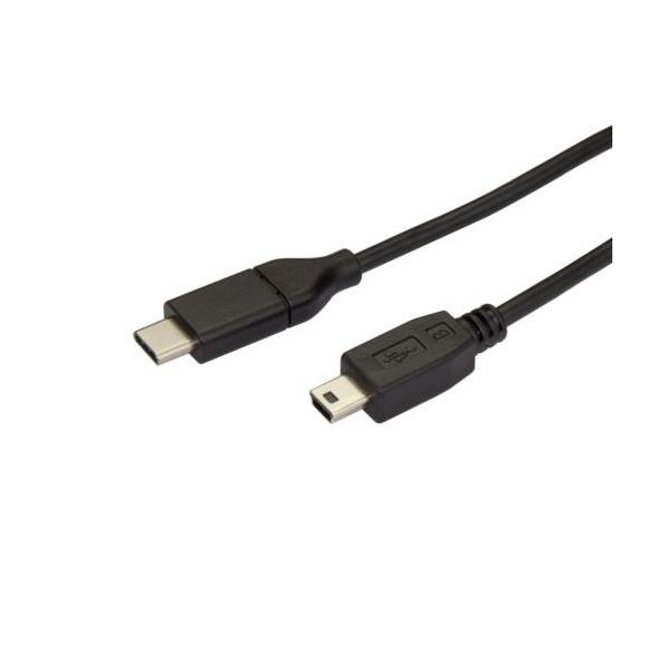 （まとめ） StarTech.com USB2.0ケーブル TypeC（オス）-ミニB（オス） 2m ブラック USB2CMB2M 1本 [x3セット]