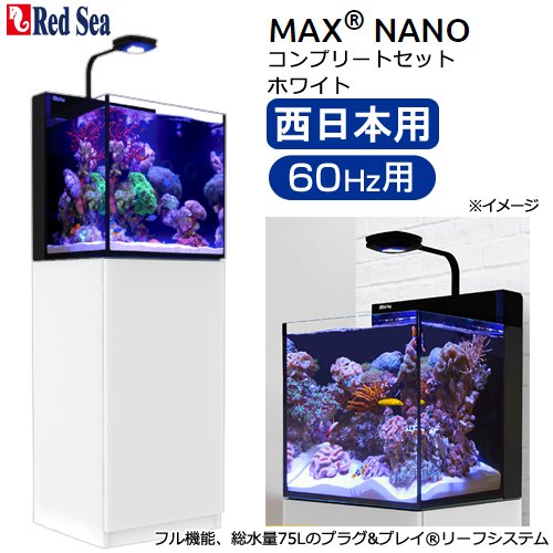 レッドシー　ＭＡＸ　ＮＡＮＯ　ＣＵＢＥ　ホワイト　６０Ｈｚ　西日本用　４５ｃｍ水槽　１８０サイズ　２個口　ＣＲＣ10―11―03―92―00