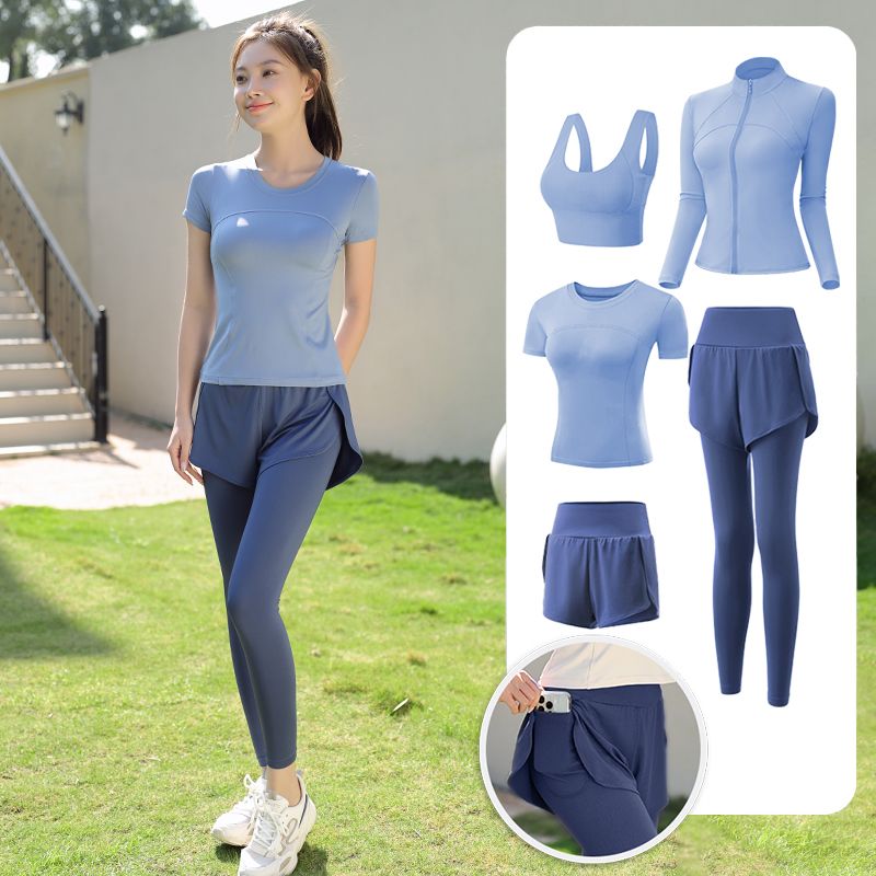 ヨガウェアスーツ女性新型遮肉金高級ランニングスーツ女性朝ランニング運動フィットネス速乾衣