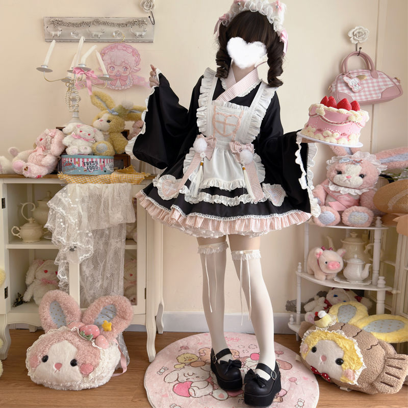 メイド服 ナースロリータドレス甘くて風メイドドレス夏 可愛い コスプレ ロリータドレス和服コスチュームコスチューム