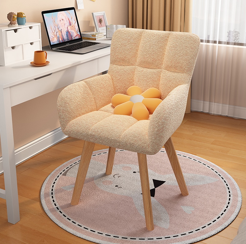 家庭用パソコンチェア 快適長時間座り 背もたれ付き腰サポート付き オフィス&勉強用 実木製 メイクや寮でも使える デスクチェア 9,841円