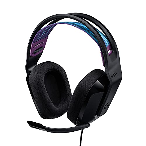 Logicool G ロジクール G ゲーミングヘッドセット G335 ブラック【 有線 / 7.1ch / ステレオ / 3.5mm / 軽量 222g / フリップミュート マイク 】 PS5