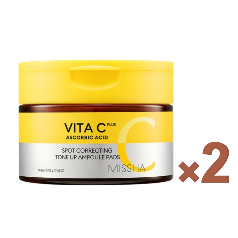 [1+1] ビタC プラス トーンアップ アンプルパッド 80枚 (鎮静/弾力/保湿/栄養供給)