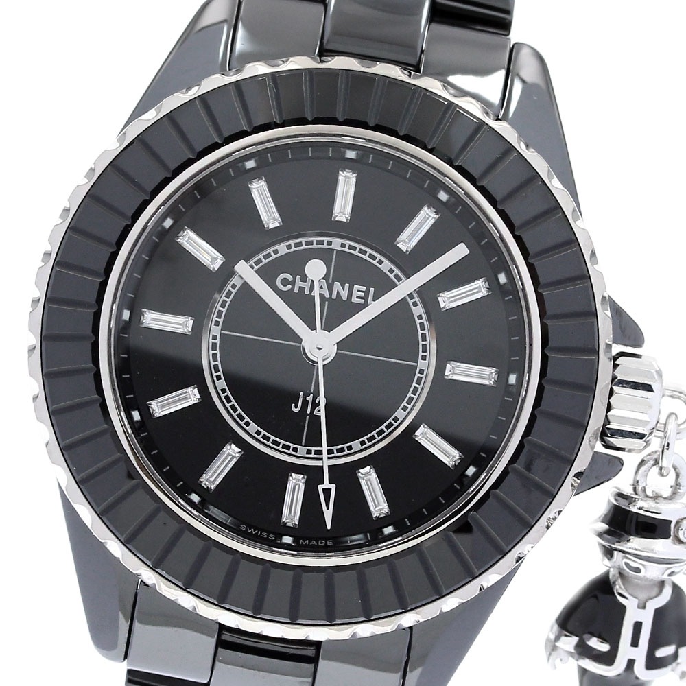 シャネル CHANEL H6479 J12 マドモアゼル アクテ II 33mm K18WG 555本限定 クォーツ レディース 良品 箱・保証書付き_811779【中古】