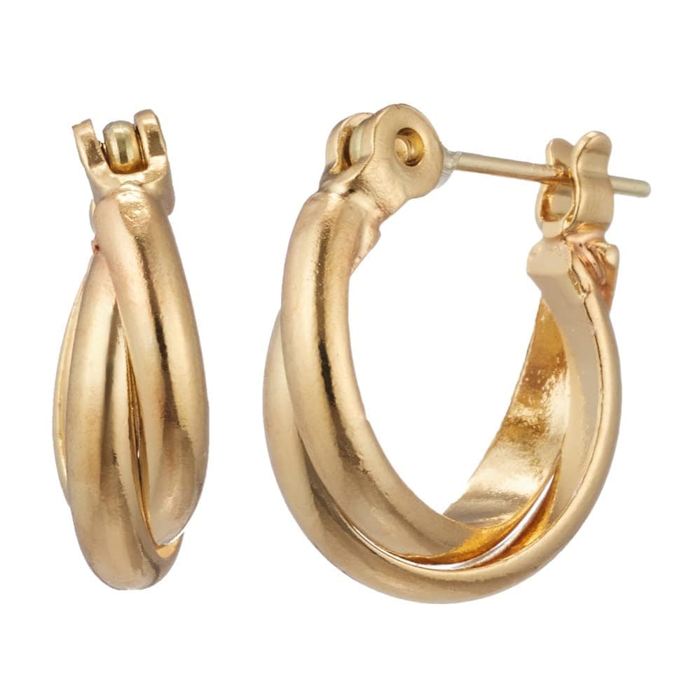 [ヒリーズ] 18金 ピアス フープ ピアス シンプル ゴールド 金属アレルギー対応 18K K18 レディース キャッチレス ワンタッチ リング アクセサリー 日本製 3598 （ゴールド 15mm