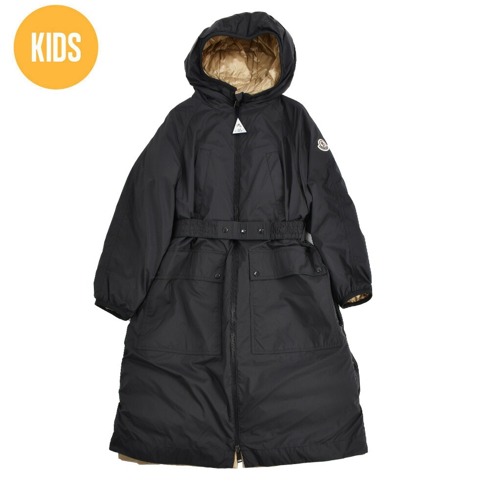 モンクレール ダウンコート キッズ ジュニア 子供用 ロングコート リバーシブルコート ブラック 黒 MONCLER NADIRE[1c00007-920-6810]
