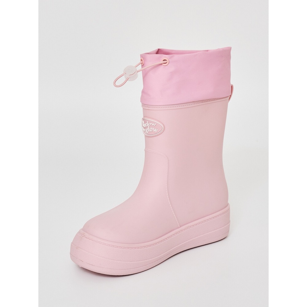 リフローレインブーツレッドレインシャーリングブーツピンク