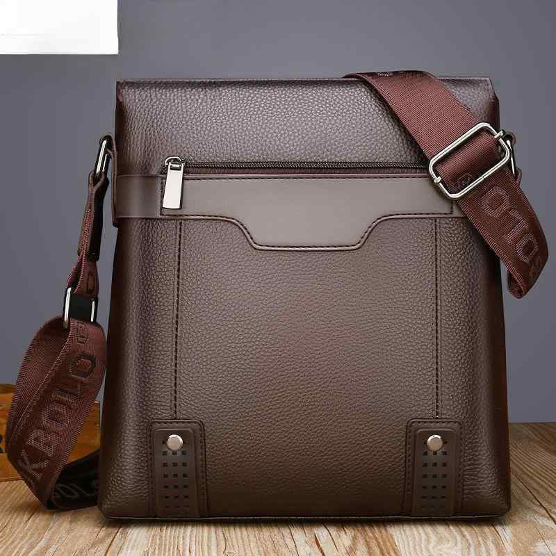【目玉商品～超人気】ショルダーバッグ 男性用 紳士 本革 牛革 斜め掛け 鞄 ビジネス カジュアル 大容量 ブラック ブラウン 10インチPC 通勤 通学 収納力 高級感 耐久性 シンプル デイリー