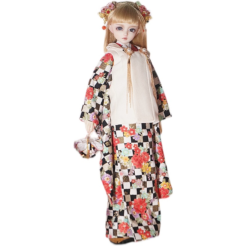 BJD 1/6 1/4 ドール服 子供人形 幼SDドール着物セット 可愛い 和風 YOSD/MSD/MDD/SD10サイズ球体関節人形用衣装セット