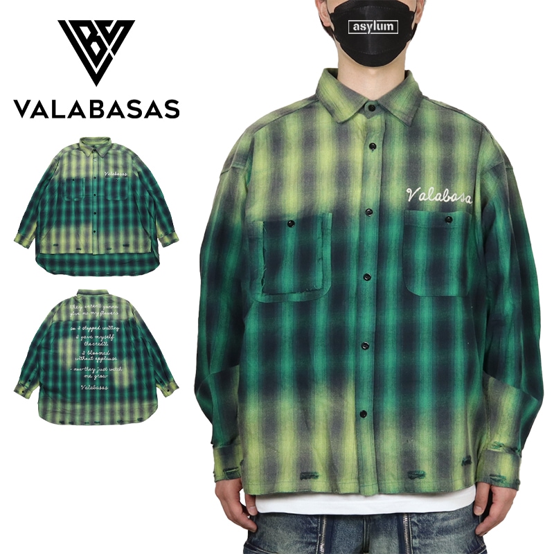 バラバサス 長袖シャツ VALABASAS ビッグシルエット オーバーサイズ メンズ レディース ブランド 大きいサイズ