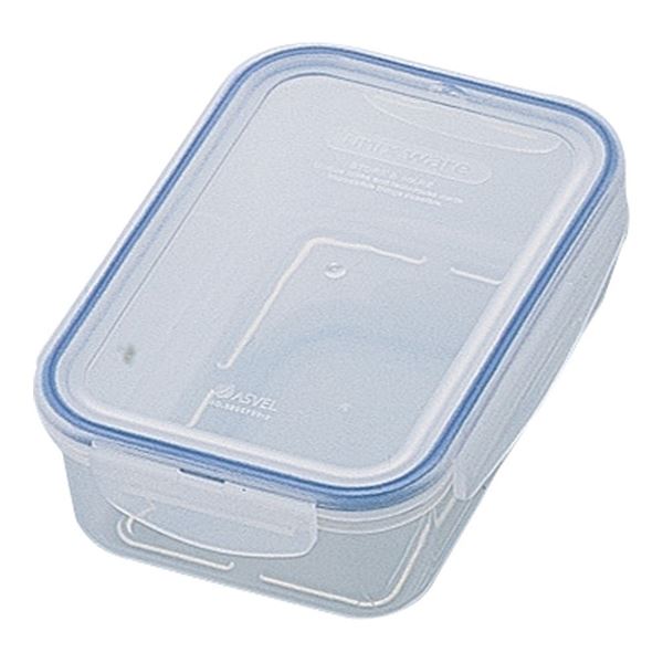 (まとめ) 保存容器 フードストッカー 1.3L 幅147mm 48個セット 4点ロック タイトロック 抗菌 目盛付 ユニックス