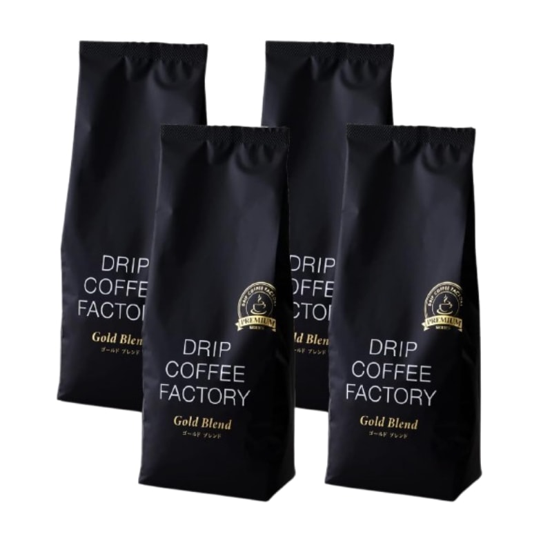 ドリップコーヒーファクトリー ゴールドブレンド コーヒー 豆 のまま (500g×4袋)2kg 1箱 0400003300020 /