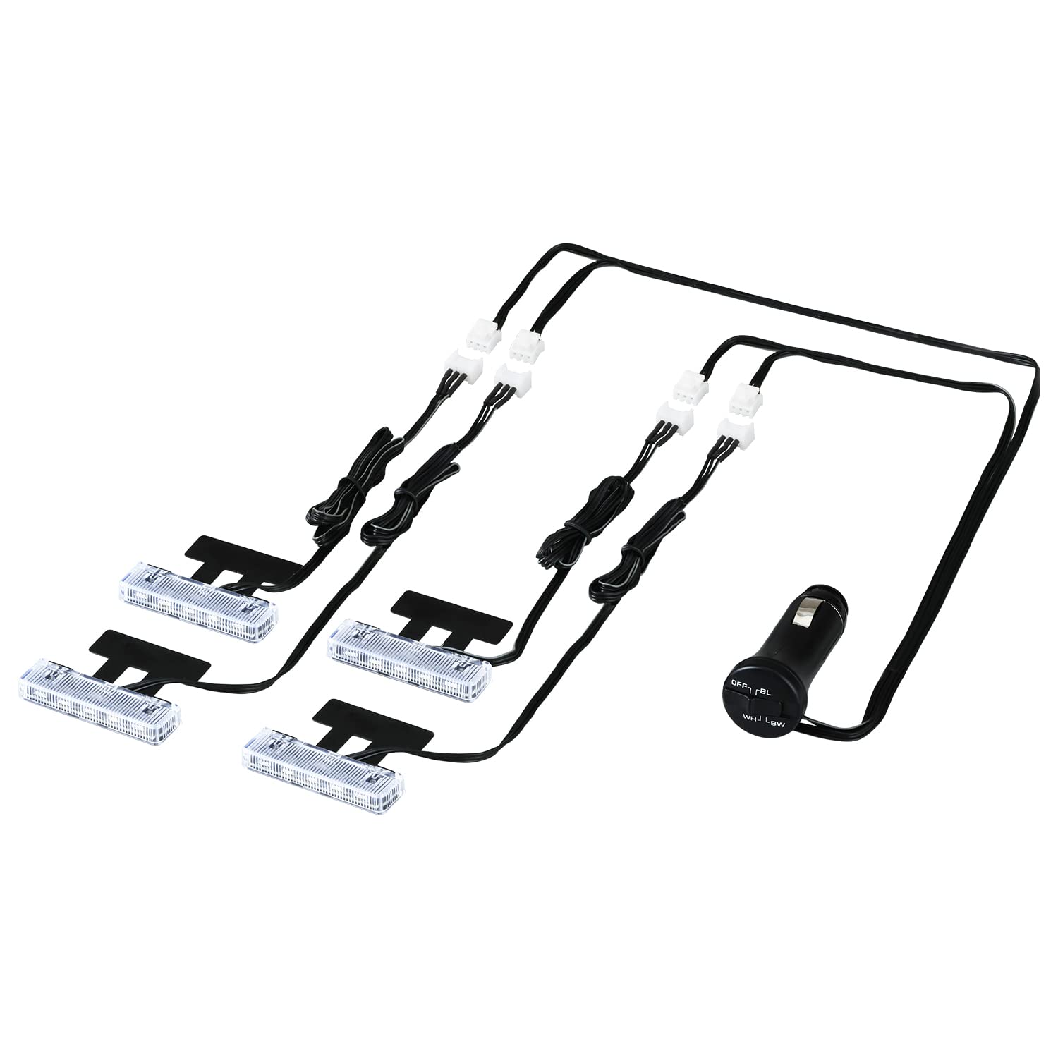 セイワ(SEIWA) 車内用品 LEDフロアライト 4連 ブルー/ホワイト切り替え イルミネーション F336 高輝度LED使用 シガープラグ DC12V電源 6,972円