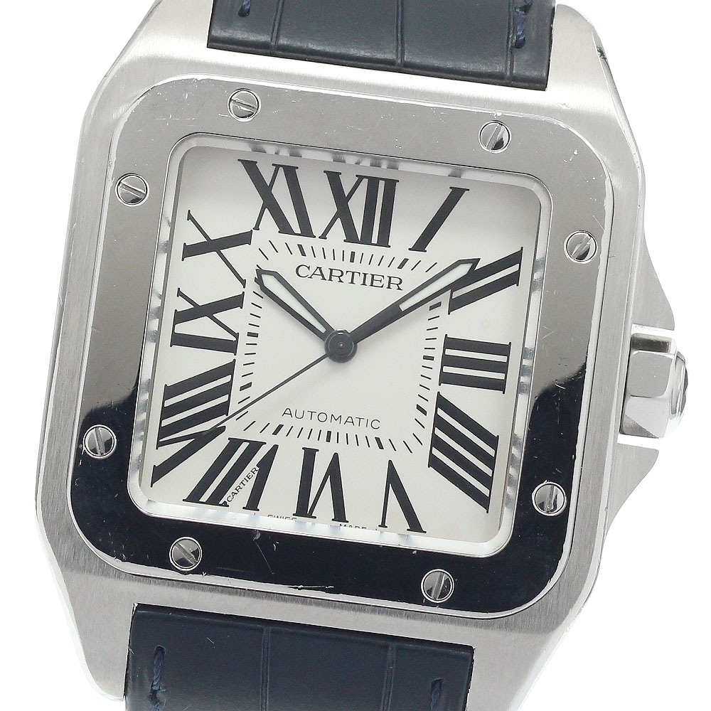 カルティエ CARTIER W20076X8 サントス100 LM 自動巻き メンズ _948288【中古】