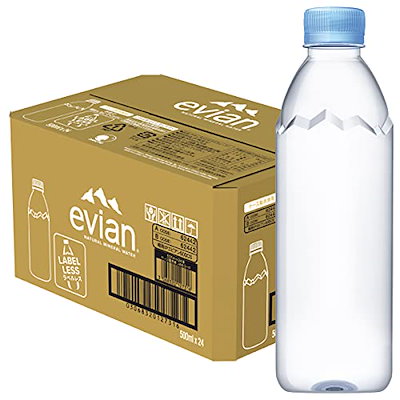 他サイト： Evian(エビアン) 伊藤園 evian 硬水 ミネラルウォーター ラベルレス 500ml×24本 [正規輸入品]の商品画像