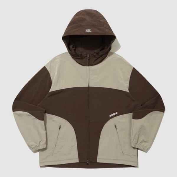ウィンドブレーカー TQT UQ123CJK12-BRW ウェイファインダー配色フード付きウィンドブレーカージャケット / BROWN