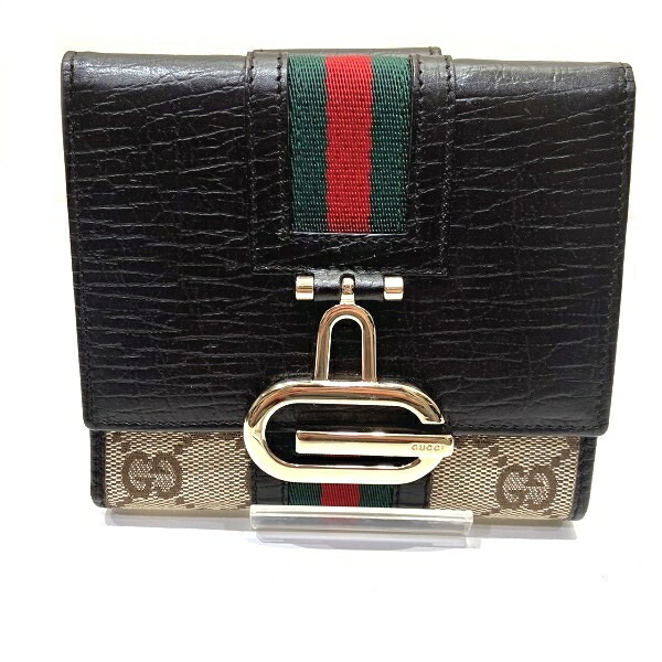 グッチ GUCCI シェリー 131848 Wホック 3つ折り財布 レディース 【中古】