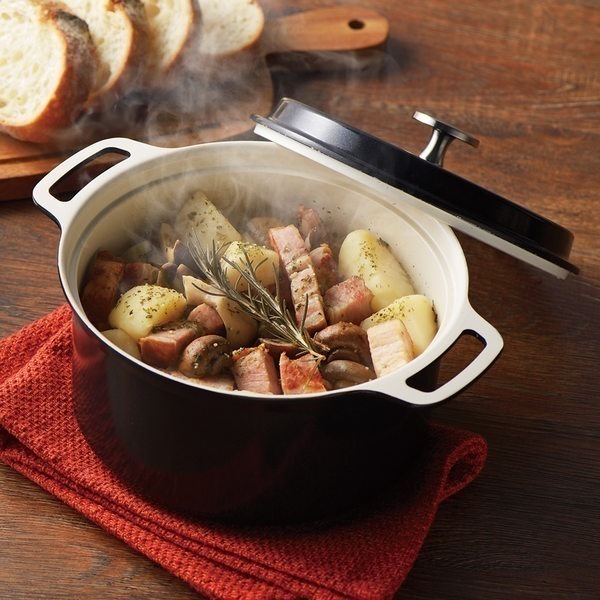 両手鍋 18cm IH対応 無水調理ができるセラミック加工鍋 オール熱源対応 ih ガス火 5,442円