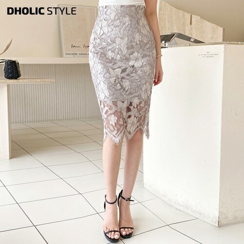 [メガ割りSALE]フラワーレースタイトスカート・p357616 レディース