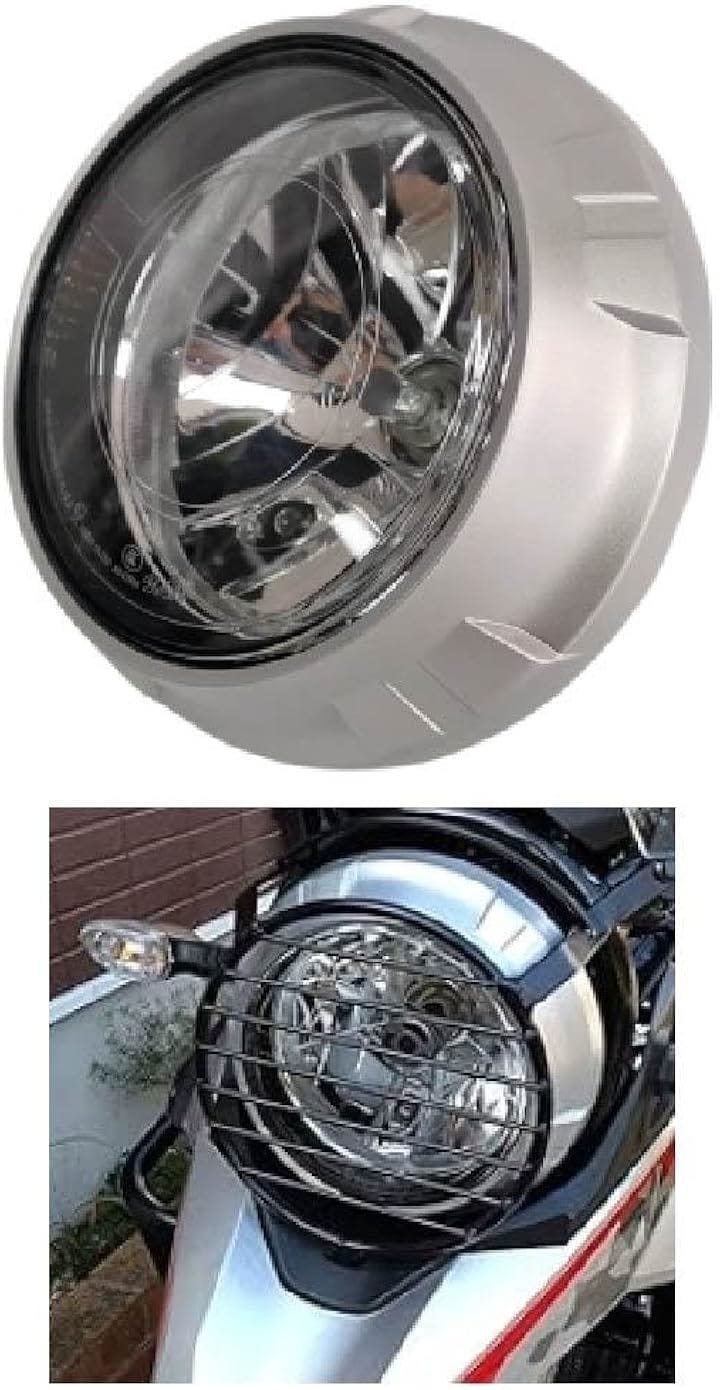 Vストローム250 DL250 DS11A 適合 純正タイプ ヘッドライト ASSY ハウジング付属 ヘッドランプ V-Strom250 ウインカー フロント メンテナンス(シルバー)