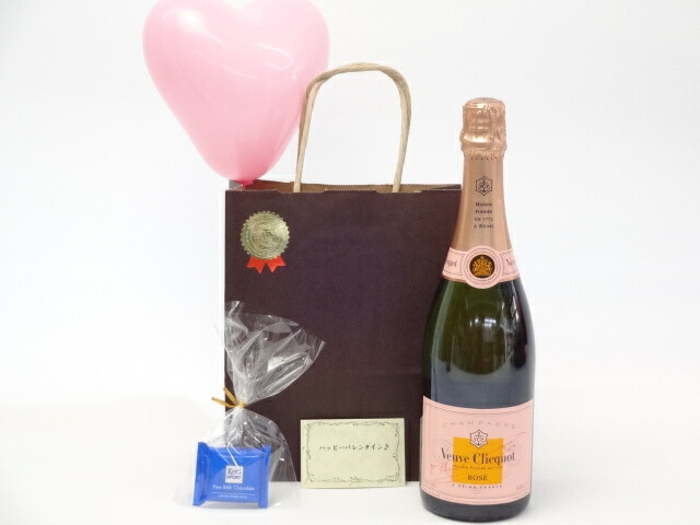 お誕生日ワインセット(ヴーヴクリコローズラベルブリュット（フランス泡ロゼ）750ml)メッセ