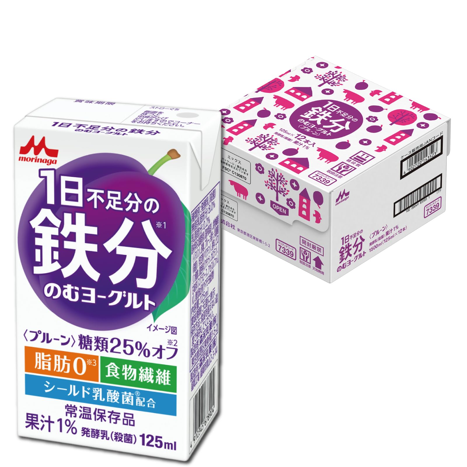 森永 1日不足分の鉄分 のむヨーグルト プルーン 5,225円