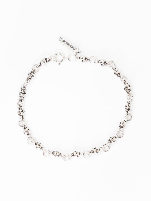 【HARANG】 HR 149B_Silver Skull Chain Bracelet 正規品