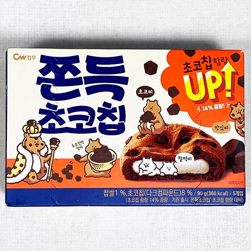 CW もちもち 餅チョコチップ90g×18箱／ お餅 チョコ餅 韓国 食品 お菓子 菓子 スナック おやつ