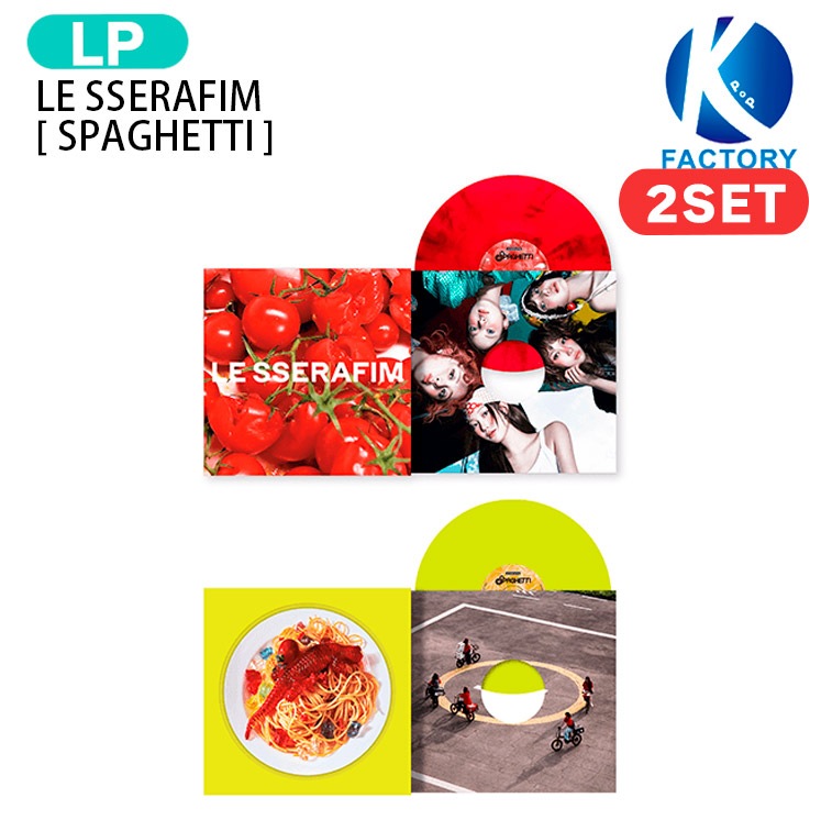 国内発送 [当店限定特典付] LE SSERAFIM Vinyl Ver. [ SPAGHETTI ] 2種セット 1st Single Album レコード LP / 1次予約