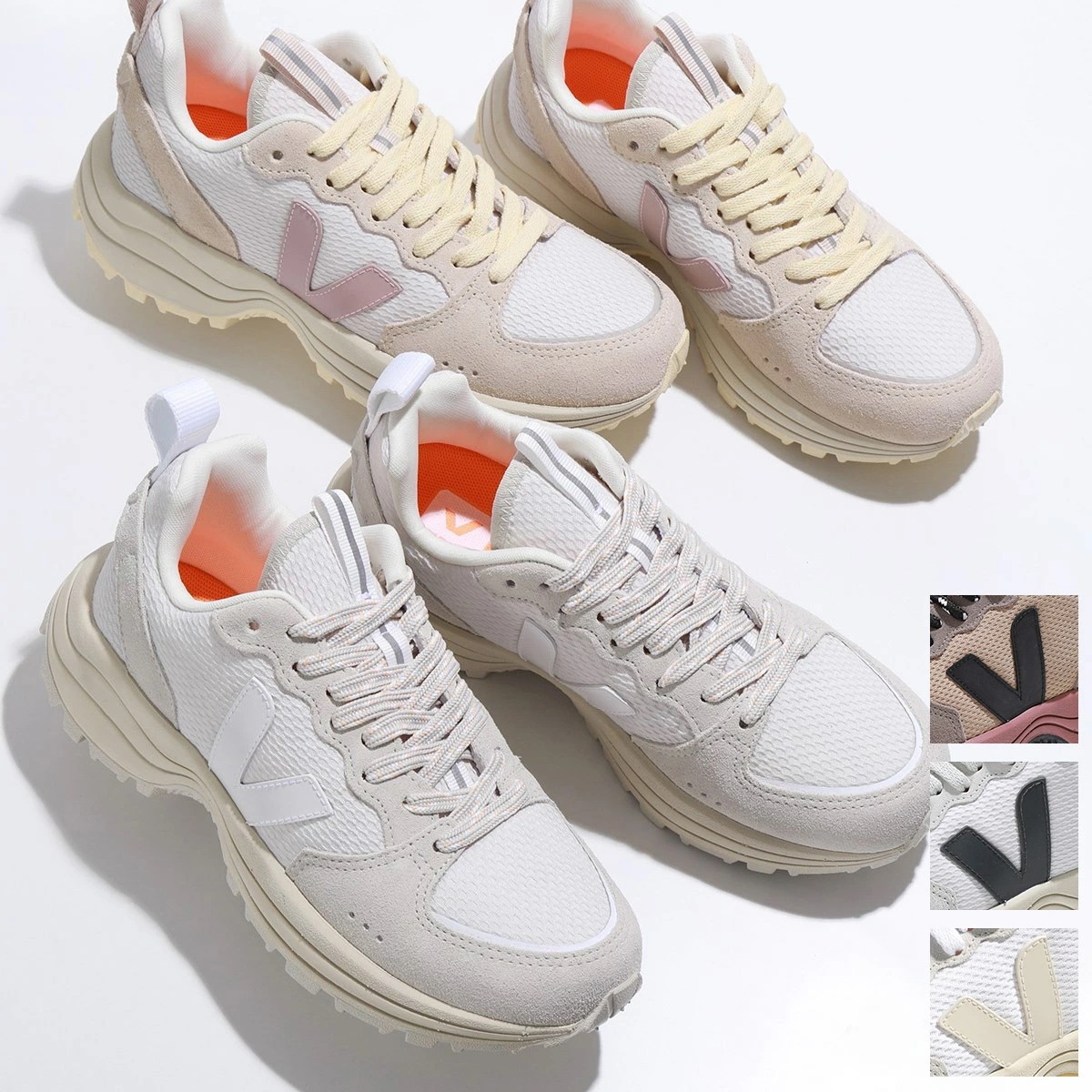 VEJA ヴェジャ スニーカー VENTURI ベンチュリ レディース Vニット×スウェード ロゴ ローカット 軽量 シューズ 靴 カラー5色