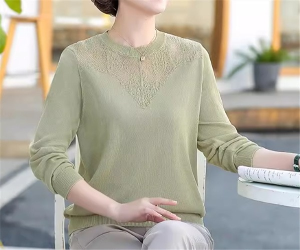 レディース トップス ニット セーター プルオーバー ミドル丈 長袖 ラウンドネック 薄手 大人可愛い きれいめ カジュアル 上品 おしゃれ レトロ エレガント シック 高級感 優しい 穏やか