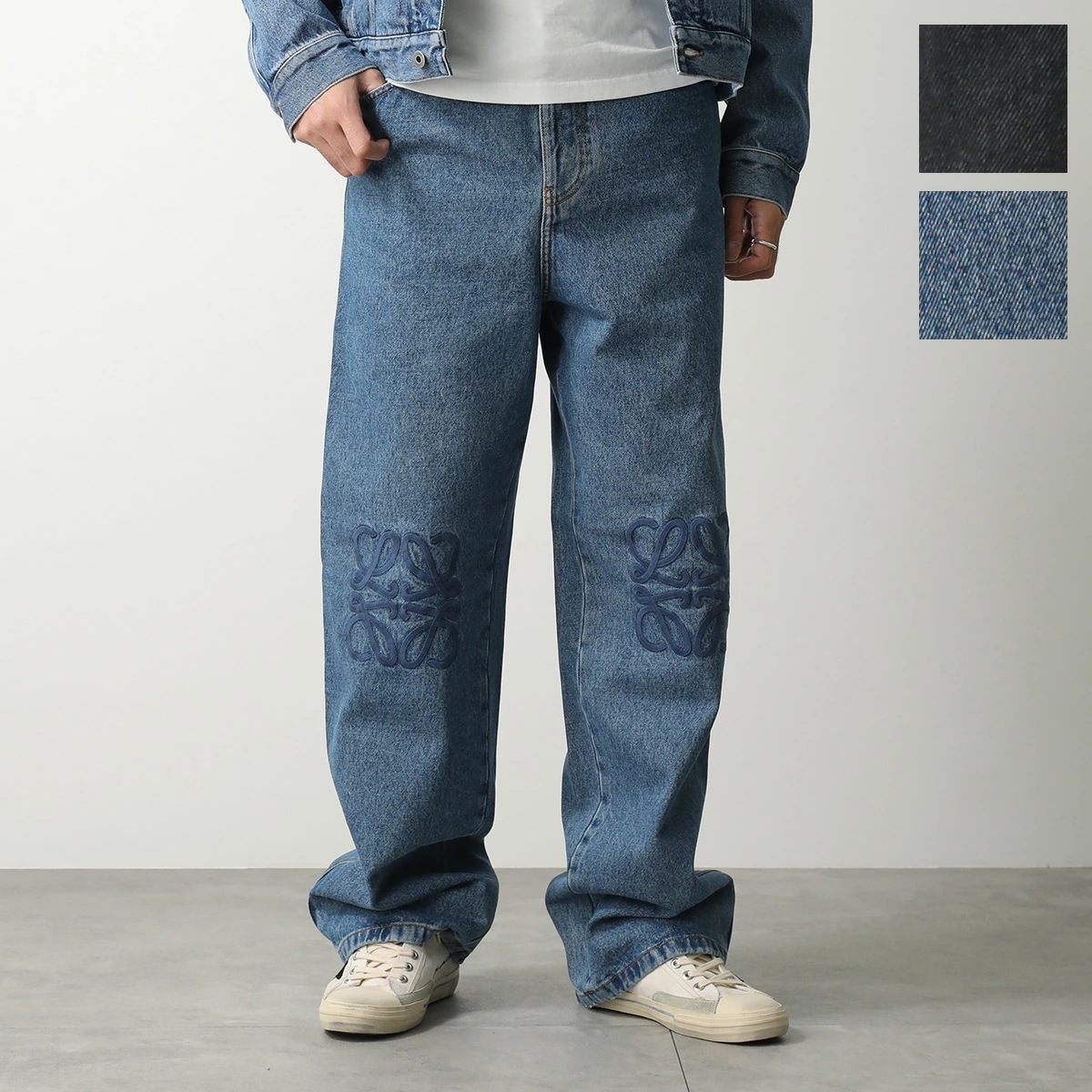 LOEWE ロエベ ジーンズ ANAGRAM BAGGY JEANS アナグラムバギー H526Y11WA4 H526Y11WA6 メンズ デニムパンツ ジーパン Gパン コットン カラー2色
