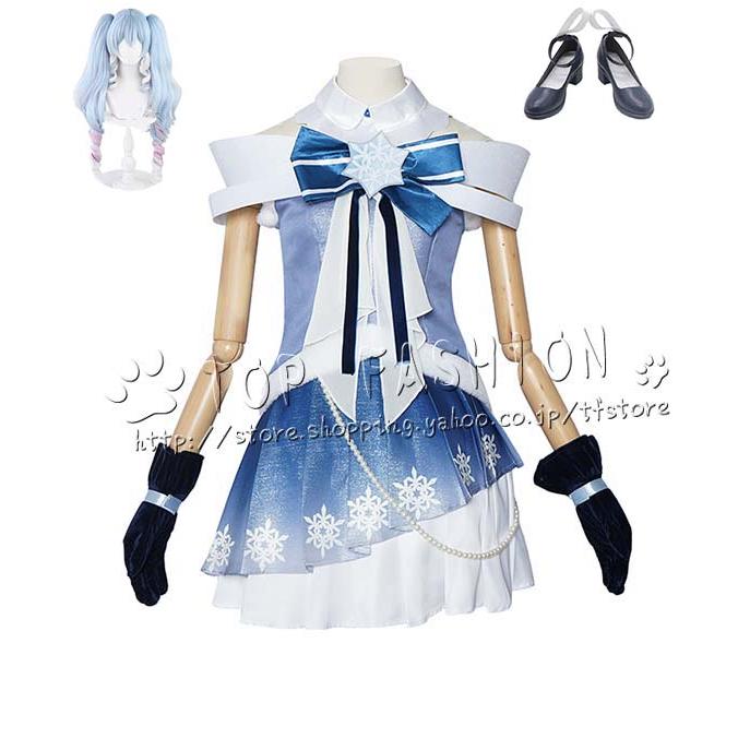 【品質良い 大好評中】初音ミク 風 2025 雪ミク コスプレ衣装 ウィッグ cosplay コスチューム ハロウィン クリスマス