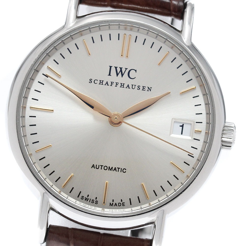 IWC SCHAFFHAUSEN IW356404 ポートフィノ デイト 自動巻き ボーイズ 保証書付き_962024【中古】
